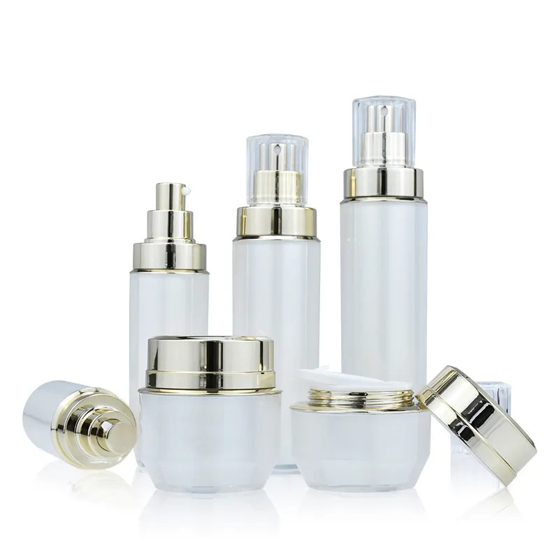 Hexagonal Lid Golden High-End Lotion Bottle